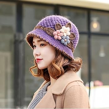 帽子 SIDE STRAP FLOWER KNIT CAP 71l+9hvNoyL._UY350_.jpg